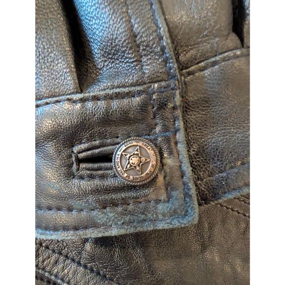 Giorgio 1966 Leather Jacket Italy Size 52 Black Bomber Vintage Real Vera Pelle - Picture 8 of 10